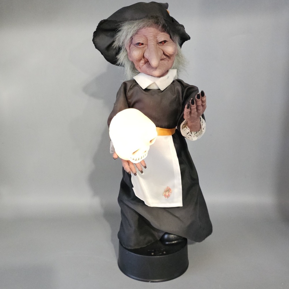 Vintage Telco Halloween Witch Animatronic Decoration With Lights & Movement 80s
